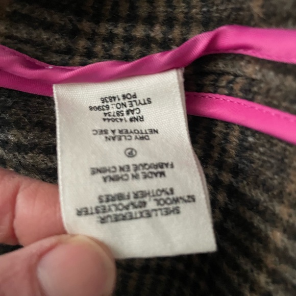 Avec Les Filles Double Face Plaid Wool Blend Coat - Picture 10 of 13